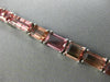 ESTATE WIDE 23.20CT AAA PINK TOURMALINE 18KT WHITE GOLD CLASSIC TENNIS BRACELET