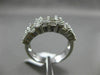 ESTATE WIDE 1.32CT DIAMOND 14KT WHITE GOLD 3D MULTI ROW WEDDING ANNIVERSARY RING