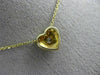 ESTATE .08CT DIAMOND 14KT YELLOW GOLD 3D CLASSIC SOLITAIRE HEART PENDANT #4666