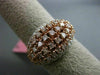 ESTATE LARGE 1.51CT DIAMOND 18KT WHITE & ROSE GOLD 3D WEDDING ANNIVERSARY RING