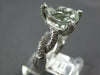 LARGE 2.93CT DIAMOND & GREEN AMETHYST 14K WHITE GOLD 3D PEAR SHAPE INFINITY RING