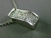ESTATE .50CT DIAMOND 14KT WHITE GOLD 3D INVISIBLE PRINCESS WAVE PENDANT #14792