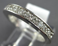 ESTATE .40CT DIAMOND 14KT WHITE GOLD CHANNEL 3mm SEMI ETERNITY ANNIVERSARY RING