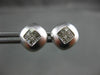 ESTATE .36CT PRINCESS DIAMOND 14KT WHITE GOLD 3D SQUARE INVISIBLE EARRINGS #7763