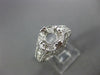ESTATE LARGE .57CT DIAMOND 18KT WHITE GOLD FILIGREE SEMI MOUNT ENGAGEMENT RING