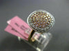 ESTATE LARGE .59CT DIAMOND 18KT WHITE & ROSE GOLD 3D PAVE CIRCULAR CLASSIC RING