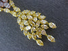 LARGE 27.42CT MULTI COLOR DIAMOND 18KT TRI COLOR GOLD MULTI LEAF TENNIS NECKLACE