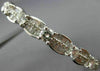 ANTIQUE 2.85CT ROUND & BAGUETTE  DIAMOND 14KT WHITE GOLD BANGLE BRACELET #1047