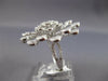 ESTATE EXTRA LARGE 3.29CT DIAMOND 18KT WHITE GOLD 3D MULTI FLOWER COCKTAIL RING