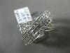 ESTATE LARGE 2.30CT ROUND & PRINCESS DIAMOND 14KT WHITE GOLD X LOVE DOUBLE RING