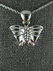 ESTATE 14KT WHITE GOLD 3D HANDCRAFTED CLASSIC BUTTERFLY FLOATING PENDANT #25153