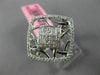 ESTATE LARGE .68CT ROUND PRINCESS DIAMOND 18K WHITE GOLD 3D SQUARE OPEN FUN RING