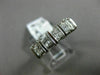 ESTATE WIDE 1.50CT DIAMOND 14KT WHITE GOLD 3D FIVE STONE ANNIVERSARY RING #1345