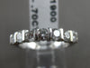 ESTATE .70CT DIAMOND 14KT WHITE GOLD 3D 7 STONE CHANNEL ANNIVERSARY RING #12459