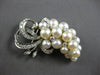 LARGE 1.6CT DIAMOND & AAA SOUTH SEA PEARL 14KT WHITE GOLD BROOCH PENDANT #27967