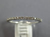 ESTATE .16CT DIAMOND 18KT WHITE GOLD 1MM SEMI ETERNITY WEDDING ANNIVERSARY RING