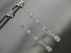 ESTATE .18CT DIAMOND 18KT WHITE GOLD 3D HEART ETOILE TEAR DROP HANGING EARRINGS