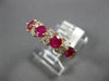 ESTATE 1.75CT DIAMOND & AAA RUBY 14KT ROSE GOLD 3D 5mm CLASSIC ANNIVERSARY RING