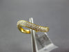 ESTATE .26CT DIAMOND 18KT YELLOW GOLD 3D TWO ROW PAVE CLASSIC WAVE FUN RING