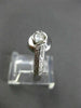 ESTATE WIDE .62CT ROUND DIAMOND 14K WHITE GOLD SEMI BEZEL FRIENDSHIP RING #11011