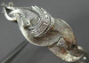 ANTIQUE WIDE .22CT OLD MINE DIAMOND 14KT WHITE GOLD SWIRL BANGLE BRACELET #22146