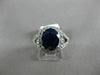 ESTATE 3.33CT DIAMOND & AAA SAPPHIRE 14KT GOLD 3D OVAL FILIGREE ENGAGEMENT RING