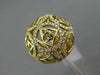 ESTATE WIDE .55CT DIAMOND 14KT YELLOW GOLD 3D OPEN FILIGREE DOME SHAPE FUN RING