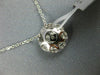ESTATE LARGE .68CT DIAMOND 18KT WHITE GOLD CLASSIC ROUND CLUSTER HALO PENDANT