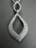 ESTATE .80CT ROUND DIAMOND 18KT WHITE GOLD 3D RAINDROP PENDANT & CHAIN BEAUTIFUL