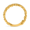 LARGE .83CT DIAMOND 14K YELLOW GOLD 3D ROUND & BAGUETTE 3 ROW MULTI HEXAGON RING