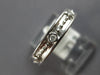 .12CT DIAMOND 14KT WHITE GOLD FILIGREE BEADED ETERNITY WEDDING ANNIVERSARY RING
