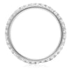 ESTATE 1.52CT ROUND DIAMOND 14KT WHITE GOLD 3 ROW PAVE ETERNITY ANNIVERSARY RING