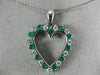 ESTATE .40CT PRINCESS CUT DIAMOND 14KT WHITE GOLD CLASSIC HEART PENDANT #15600