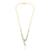 2.56CT DIAMOND & AAA EMERALD 14KT YELLOW GOLD MULTI LEAF FLORAL TENNIS NECKLACE