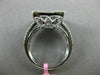 LARGE 2.18CT ROUND & BAGUETTE DIAMOND 18K WHITE GOLD 3D SQUARE PROMISE LOVE RING