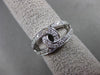 ANTIQUE WIDE .70CT DIAMOND 14KT WHITE GOLD OPEN LOVE INFINITY FUN RING #11096