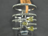 ESTATE LARGE 1.04CT WHITE & FANCY YELLOW DIAMOND 18KT TWO TONE GOLD 3D LOVE RING