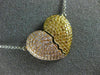 ESTATE 1.93CT PINK & FANCY YELLOW DIAMOND 18KT ROSE & YELLOW GOLD HEART NECKLACE