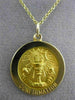 ESTATE 14KT YELLOW GOLD HANDCRAFTED CONFIRMATION FLOATING PENDANT & CHAIN #24988