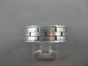 ESTATE WIDE 14KT WHITE GOLD SOLID BRICK DESIGN MENS WEDDING BAND RING 7mm #23144