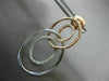 ESTATE LARGE .50CT DIAMOND 14K WHITE & ROSE GOLD OVAL LOVE KNOT HANGING EARRINGS