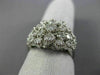 ESTATE WIDE .75CT DIAMOND 14KT WHITE GOLD 3D MULTI ROW MILGRAIN HANDCRAFTED RING