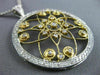 ESTATE 1.36CT DIAMOND 14KT 2 TONE GOLD 3D FILIGREE BY THE YARD CIRCULAR PENDANT