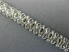 ESTATE WIDE 4.34CT DIAMOND 14KT WHITE GOLD 3D MULTI ROW CLASSIC TENNIS BRACELET