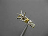 ESTATE .80CT DIAMOND 14KT WHITE & YELLOW GOLD SEMI MOUNT ENGAGEMENT RING #17364