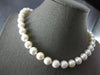 ESTATE LARGE AAA SOUTH SEA PEARL 14KT WHITE GOLD 3D CLASSIC LOVE NECKLACE #27951