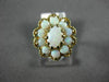 ANTIQUE AAA AUSTRALIAN OPAL 14KT YELLOW GOLD FLOWER CLUSTER FILIGREE RING #20713