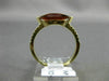 ESTATE 1.59CT ROUND DIAMOND & AAA MARQUISE SHAPE GARNET 14KT YELLOW GOLD 3D RING