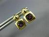 ESTATE .80CT AAA AMETHYST 14KT YELLOW GOLD 3D CLASSIC SQUARE STUD EARRINGS