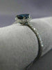 ESTATE .66CT DIAMOND & AAA SAPPHIRE 14K WHITE GOLD PEAR SHAPE 3D ENGAGEMENT RING